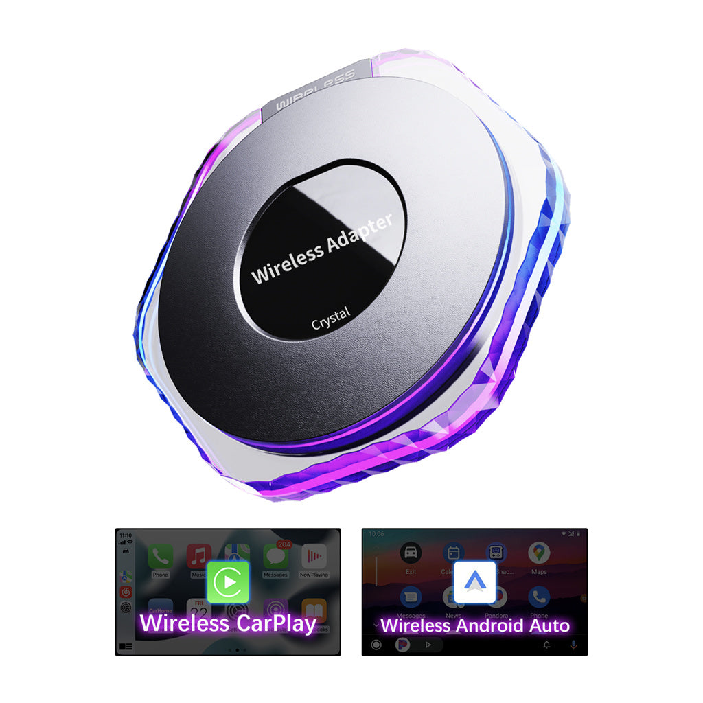 Wireless Carplay Adapter, Android Auto Wireless Adapter for Cars with Wired Carplay/Android Auto