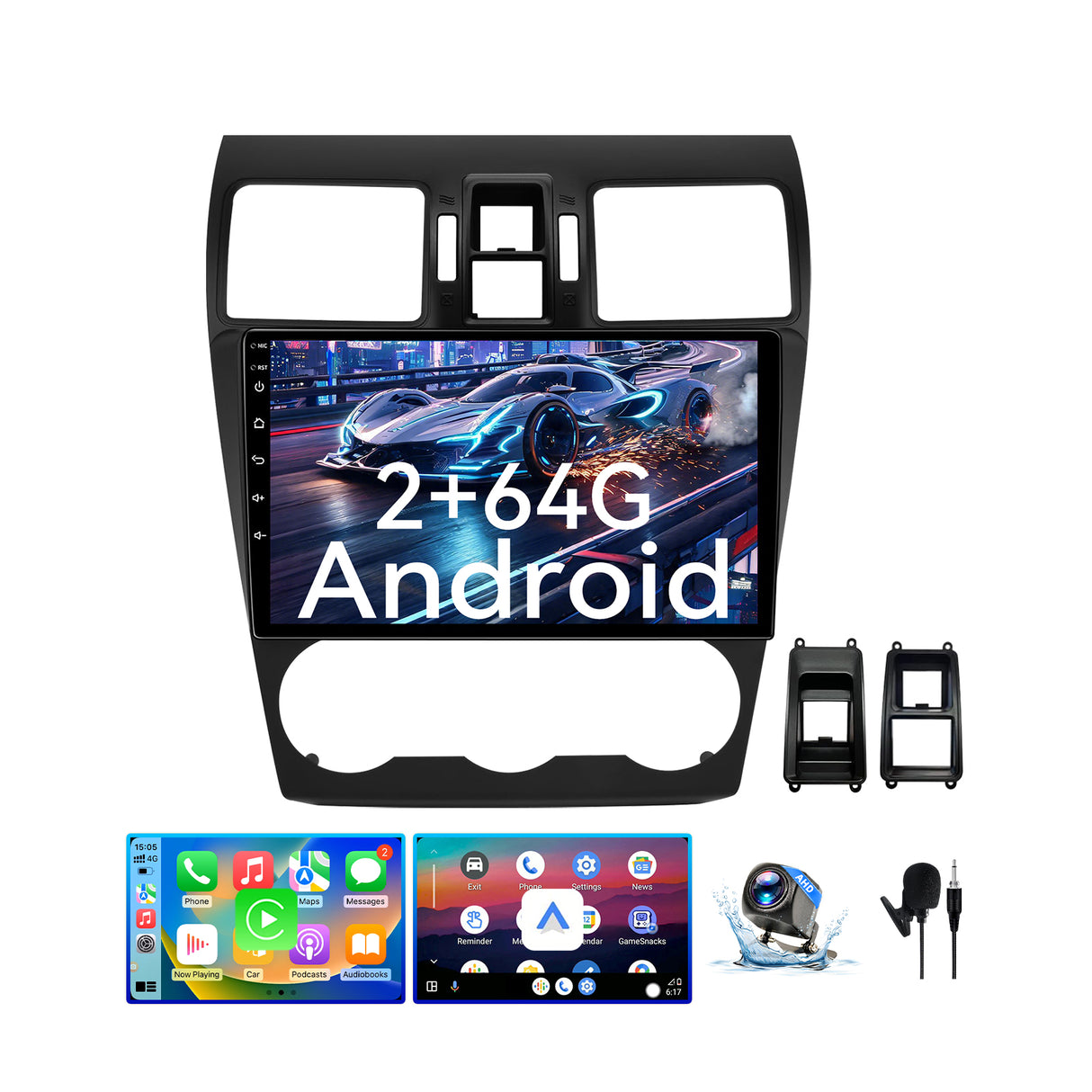 Android 13 Car Stereo Radio for Subaru Forester WRX Impreza 2013 2014 2015 with Wireless CarPlay & Android Auto FM AM RDS DSP WiFi,Backup Camera