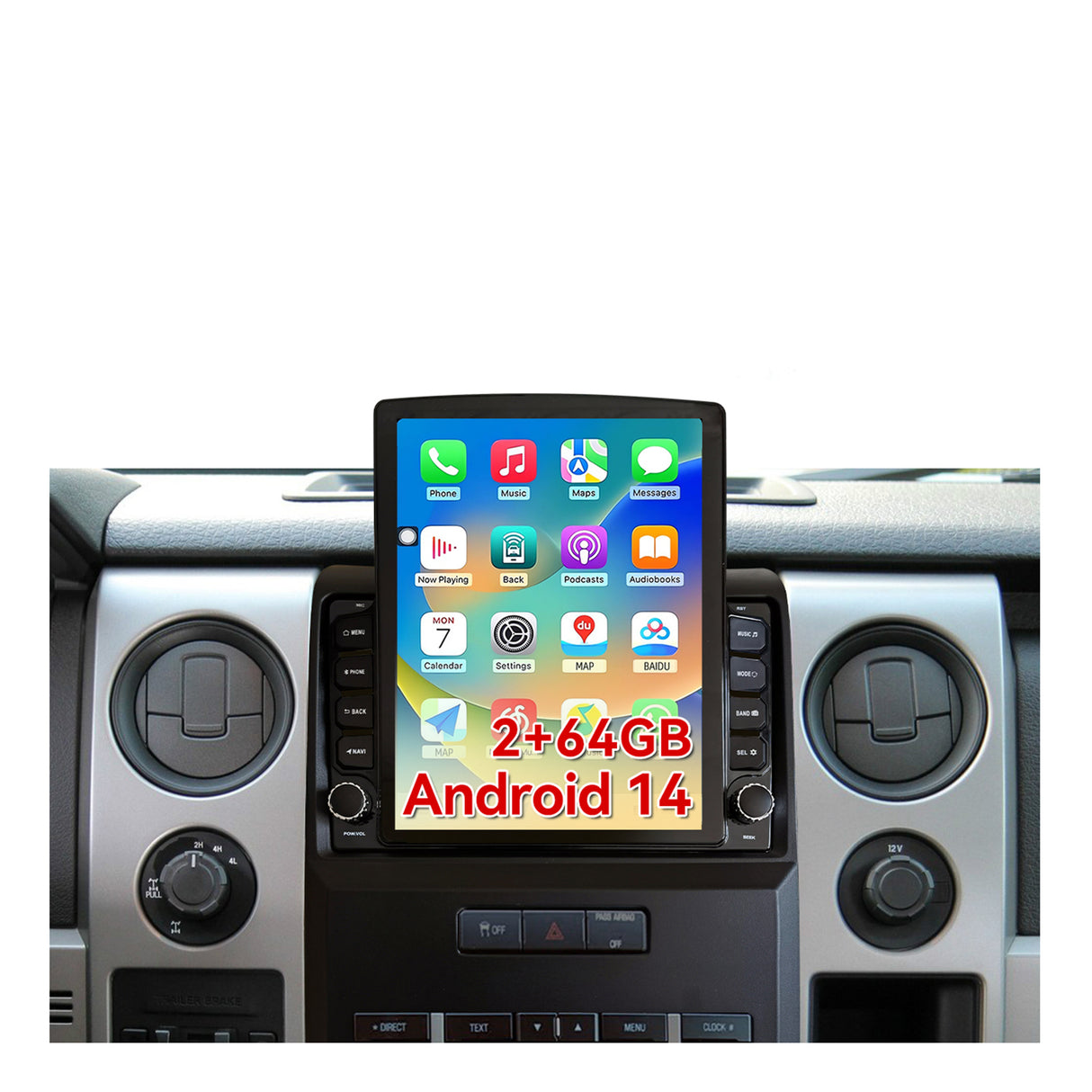 Binize 9.7" Android 14 Car Radio Compatible with Ford F150 2009-2012 Manual AC Upgrade, Car Stereo Replacement Wireless CarPlay & Android Auto, WiFi/BT/FM/SWC/GPS/1080P AHD Backup Camera/2+64G