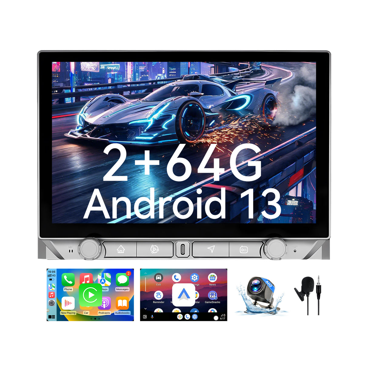 Car Stereo Radio for Toyota Tundra 2014-2021 with Wireless CarPlay & Android Auto 11.5 inch IPS Touchscreen BT FM AM DSP GPS SWC Backup Camera