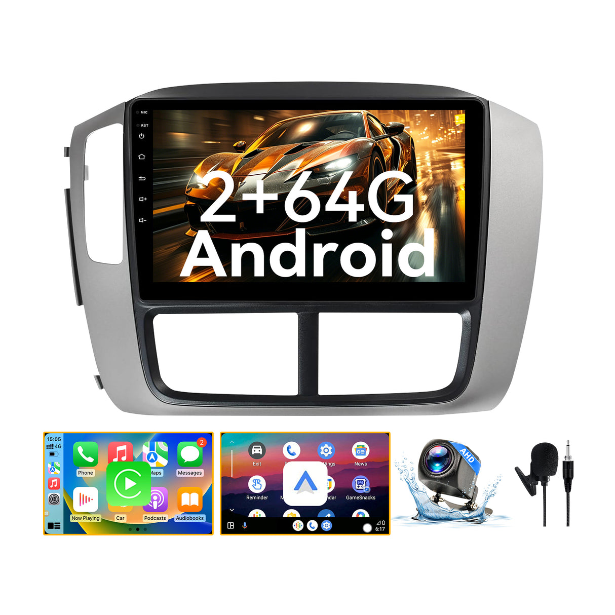 Car Stereo for Honda Pilot 2006-2008 Upgrade Wireless CarPlay & Android Auto AHD Backup Camera GPS SWC FM WiFi Bluetooth