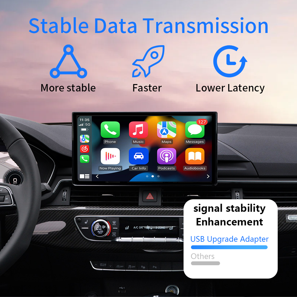 Binize Wireless CarPlay/Android Auto Adapter for Vehicle with Factory Wired CarPlay/Android Auto