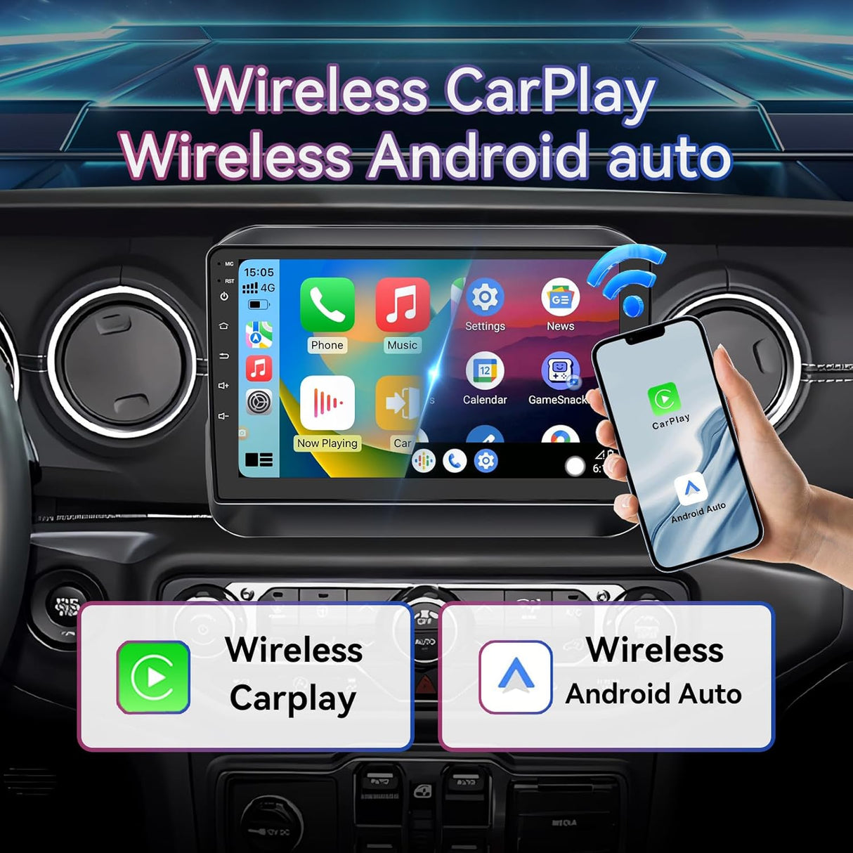 Android 13 Car Stereo for Jeep Wrangler 2018-2021 Gladiator JT 2020-2021 Radio