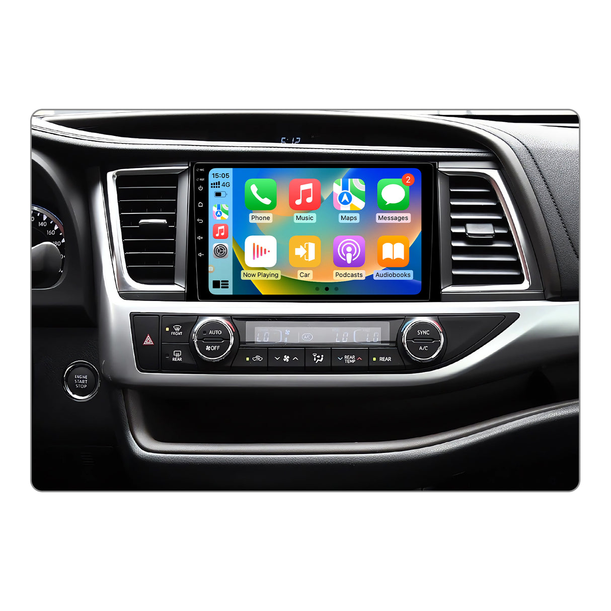 BINIZE Android 13 Car Stereo Compatible with Toyota Highlander 2014 2015 2016 2017 2018 2019 Wireless CarPlay+Android Auto