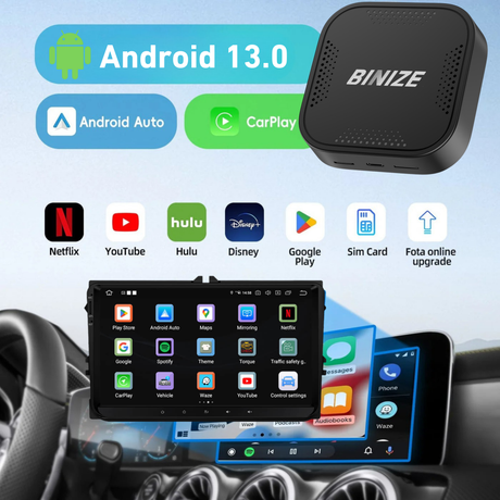 Binize B1 Android 13 CarPlay AI BOX for OEM Car with Wired CarPlay/Android Auto