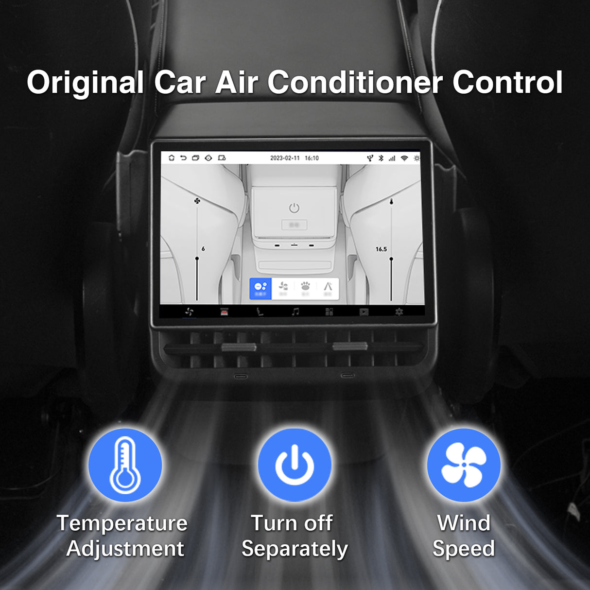 Tesla Rear Screen for Model 3 & Model Y with CarPlay/Android Auto