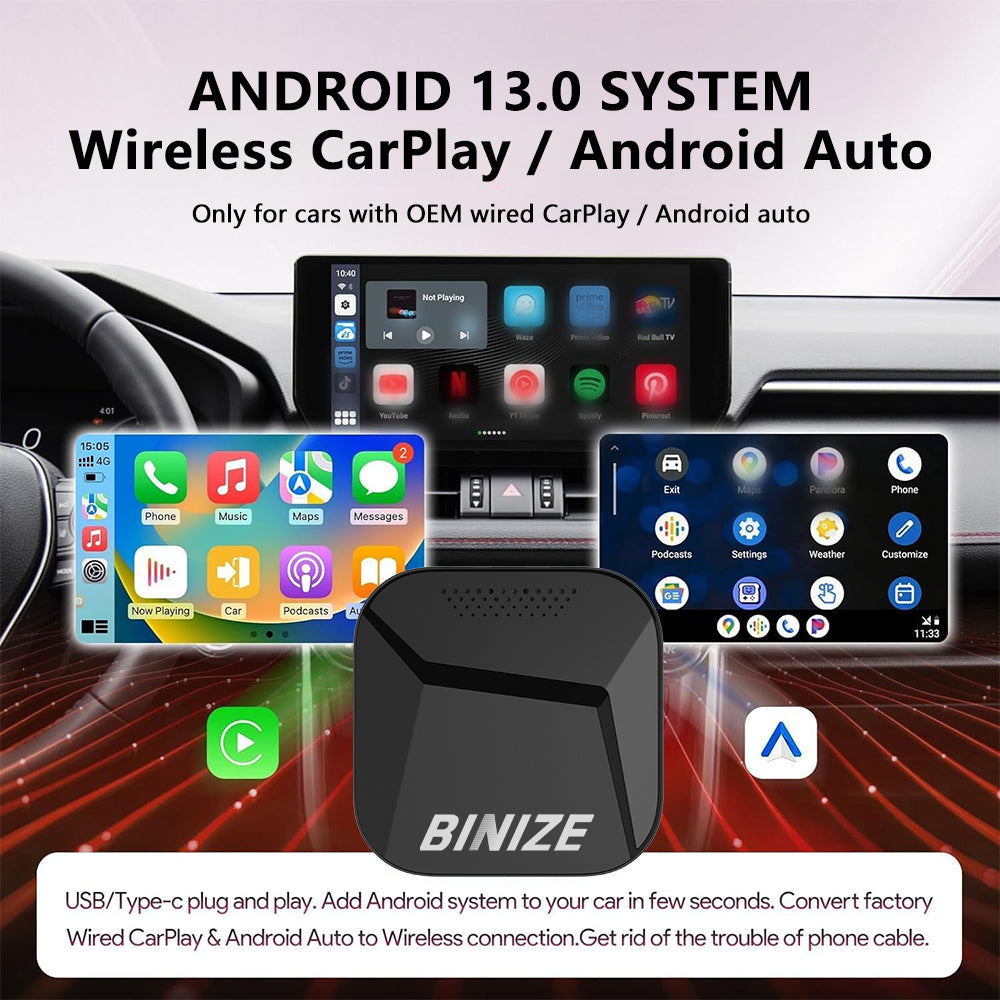 Wireless Carplay Video Streaming Box for OEM Wired CarPlay/Android Auto
