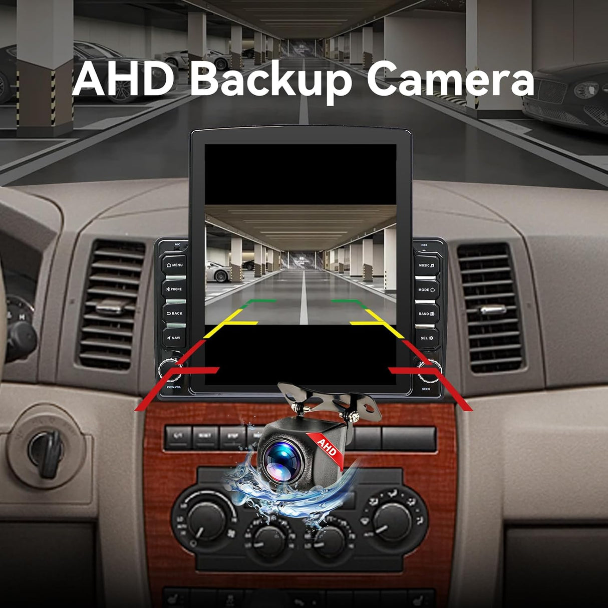 Car Stereo Radio for Dodge Ram 1500 2500 3500 2006 2007 2008 Wireless CarPlay & Android Auto AHD Backup Camera Upgrade GPS WiFi SWC FM Bluetooth