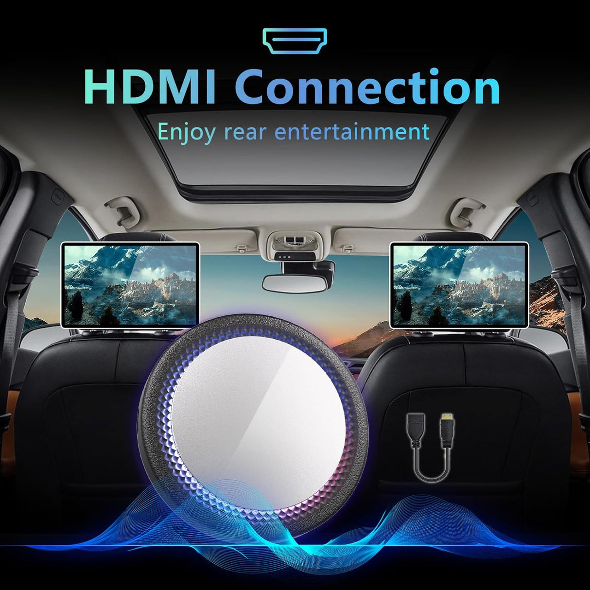 CarPlay AI Box with Wireless CarPlay/Android Auto for Car with Factory Wired CarPlay/Android Auto support HDMI,8+128G