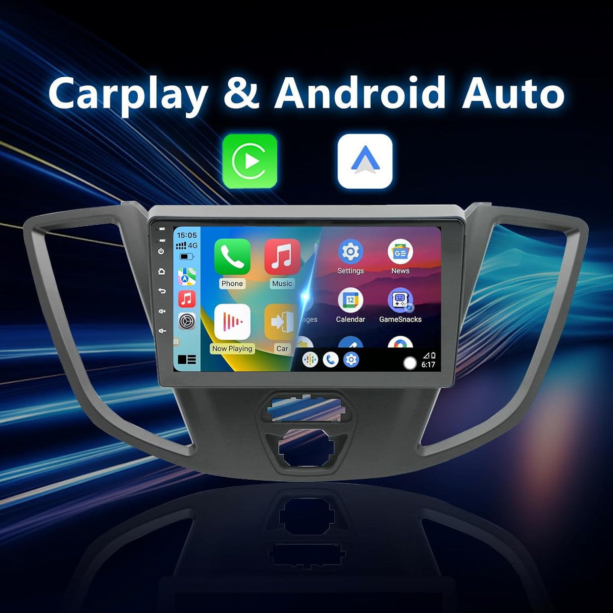 9 Inch Android Car Stereo for Ford Transit 2015-2018 with CarPlay