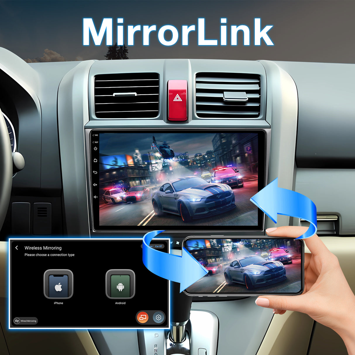 Binize Honda CRV 2006-2011 compatible con CarPlay android auto con dashkit