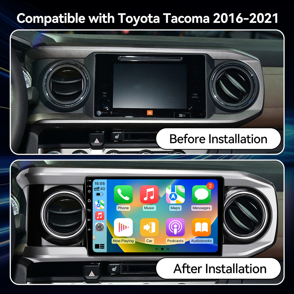 BINIZE Android 13 Car Stereo Compatible with Toyota Tacoma 2016-2022 Radio