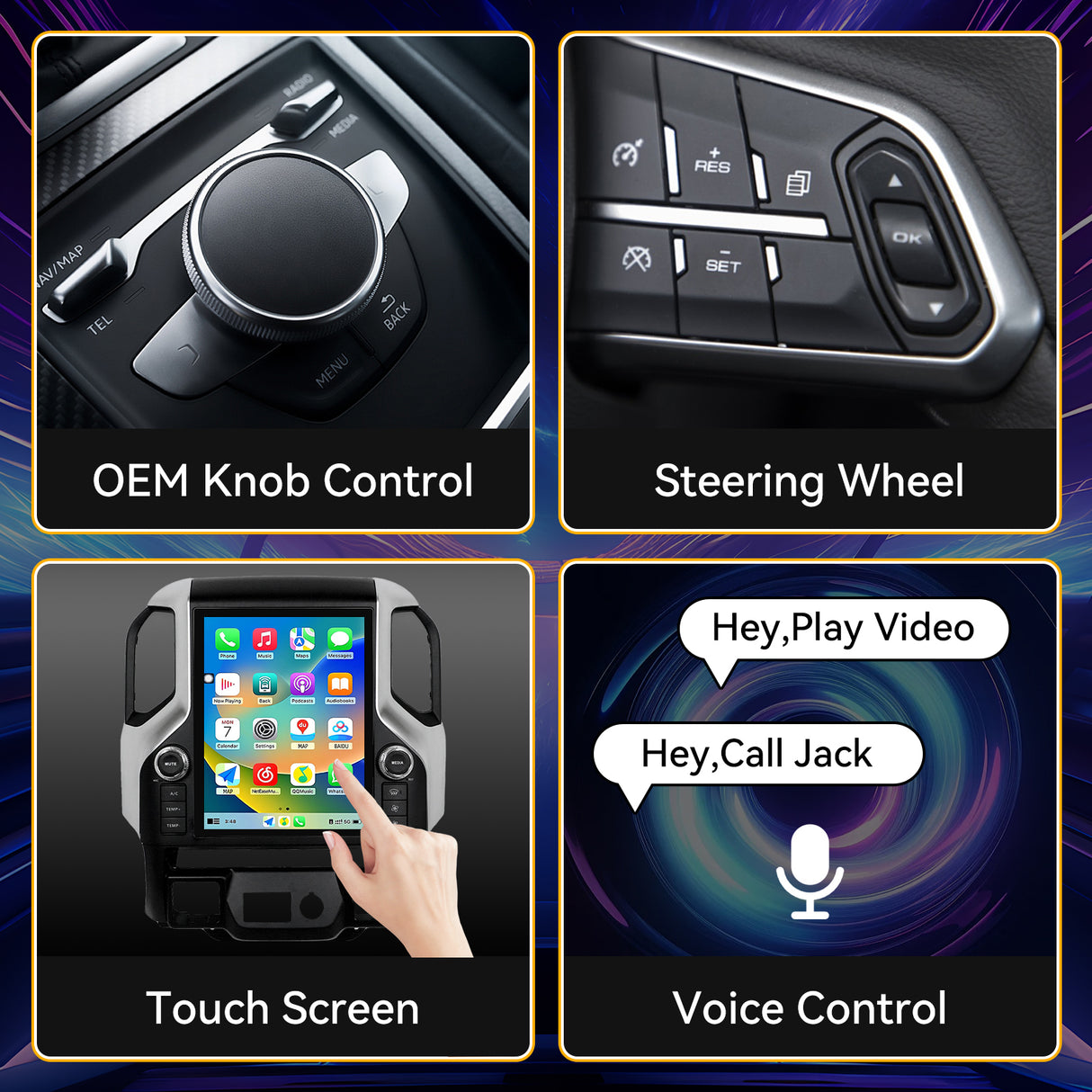 Car Stereo Radio 8-Core Qualcomm CPU, with Android Auto Wireless Carplay for Chevy Silverado 2019-2021 Upgrade 2K Touchscreen Bluetooth WiFi GPS DSP AM FM Head Unit (only fit original 7inch without BOSE)