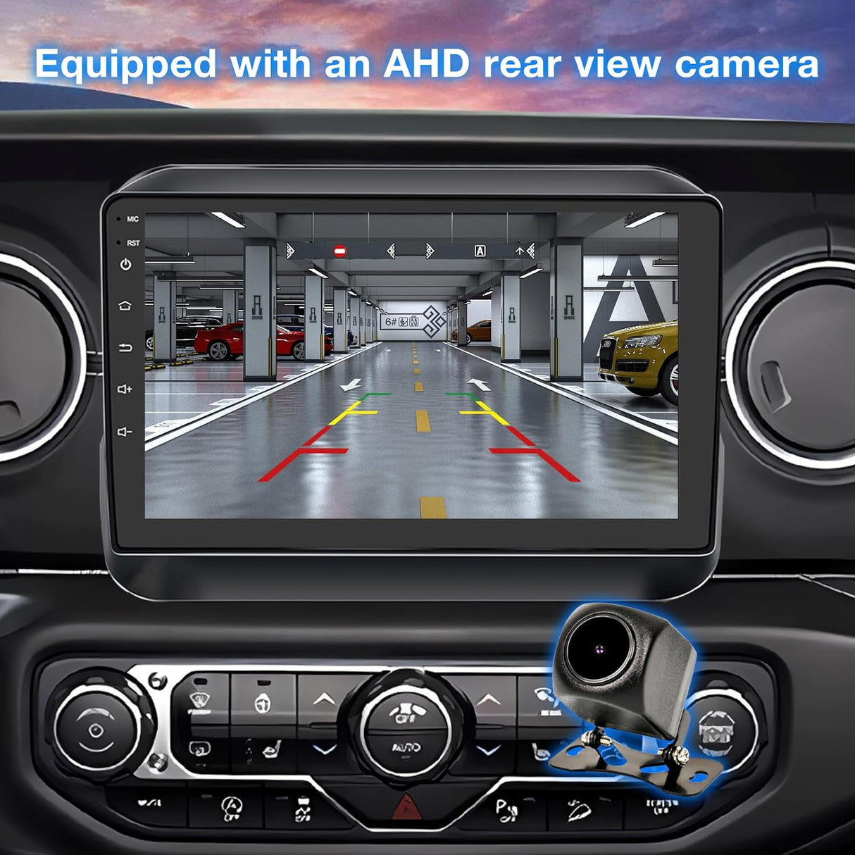 Android 13 Car Stereo for Jeep Wrangler 2018-2021 Gladiator JT 2020-2021 with Wireless CarPlay/Touch Screen/Bluetooth/Audio/GPS/Navigation/Mirror Link/Backup Camera