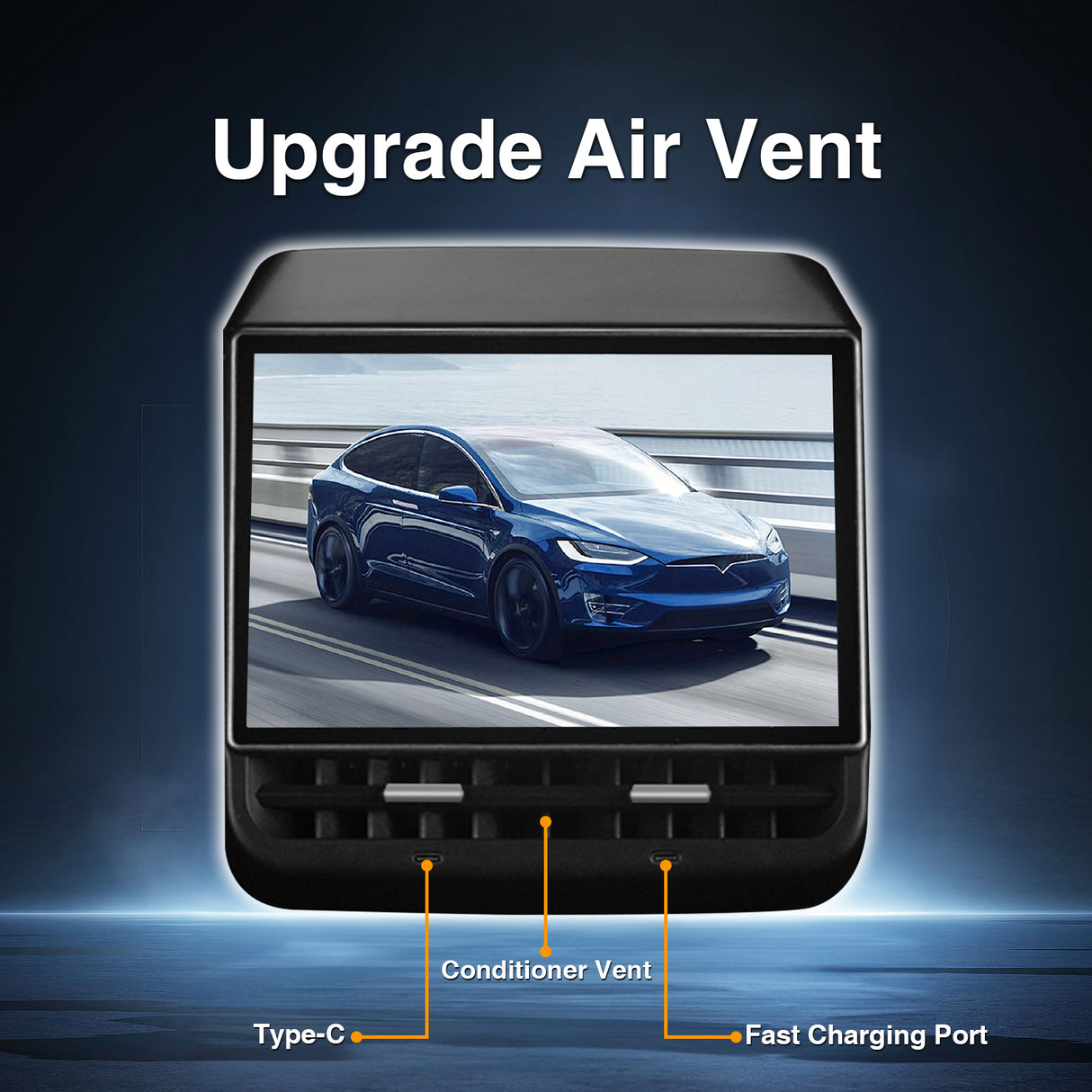 Tesla Rear Screen for Model 3 & Model Y with CarPlay/Android Auto