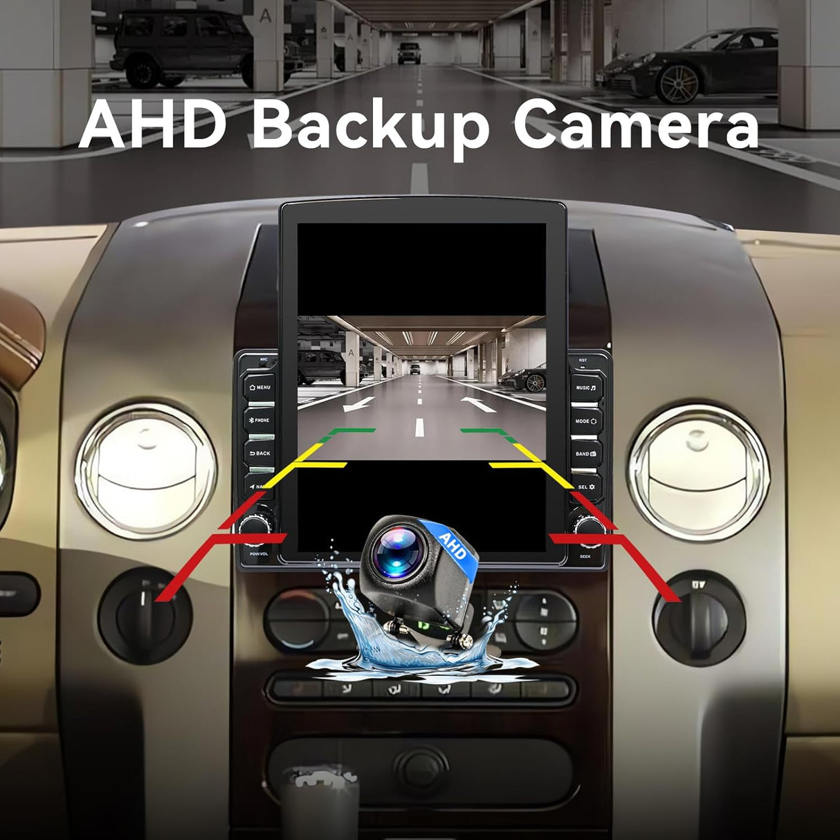 Car Radio Stereo for Ford F150 2004 2005 2006 2007 2008 AHD Backup Camera Upgrade Wireless CarPlay & Android Auto Touch Screen GPS WiFi SWC FM Bluetooth
