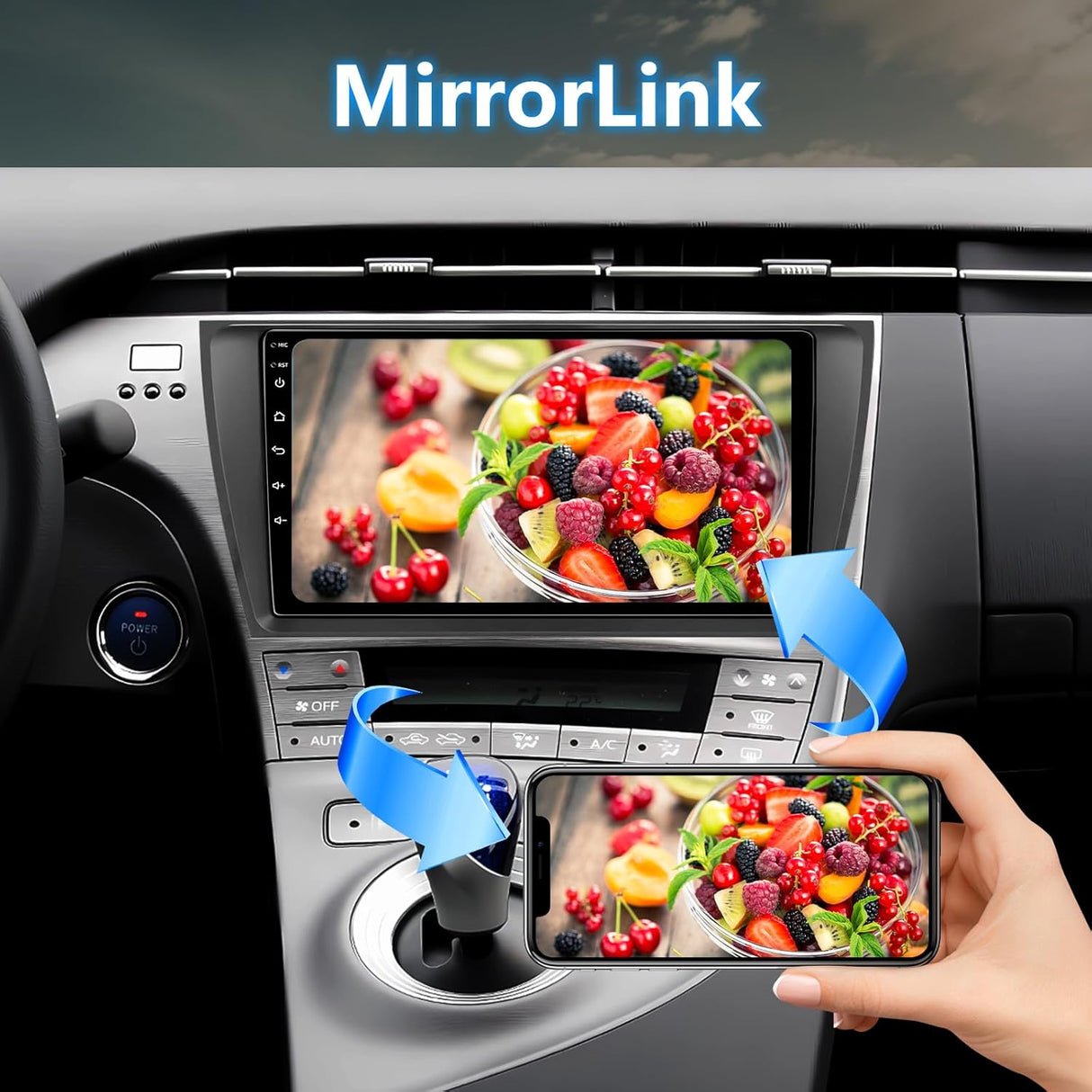 9 Inch Android Car Stereo for 2010-2015 Toyota Prius with wireless CarPlay/Android Auto