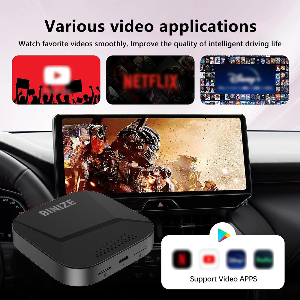 Wireless Carplay Video Streaming Box for OEM Wired CarPlay/Android Auto