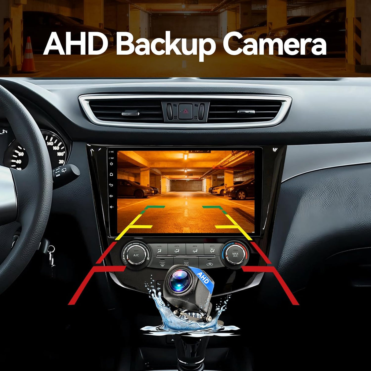 Car Stereo Radio for Nissan Rogue 2014 2015 2016 2017 2018 Manual AC Wireless CarPlay & Android Auto AHD Backup Camera GPS SWC WiFi Bluetooth
