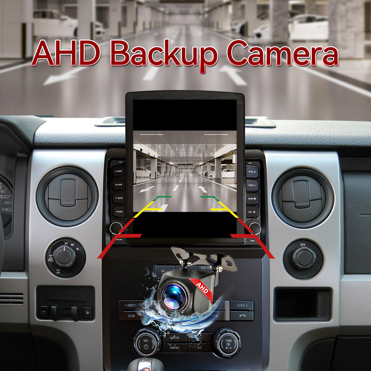 Binize 9.7" Android 14 Car Radio Compatible with Ford F150 2009-2012 Manual AC Upgrade, Car Stereo Replacement Wireless CarPlay & Android Auto, WiFi/BT/FM/SWC/GPS/1080P AHD Backup Camera/2+64G