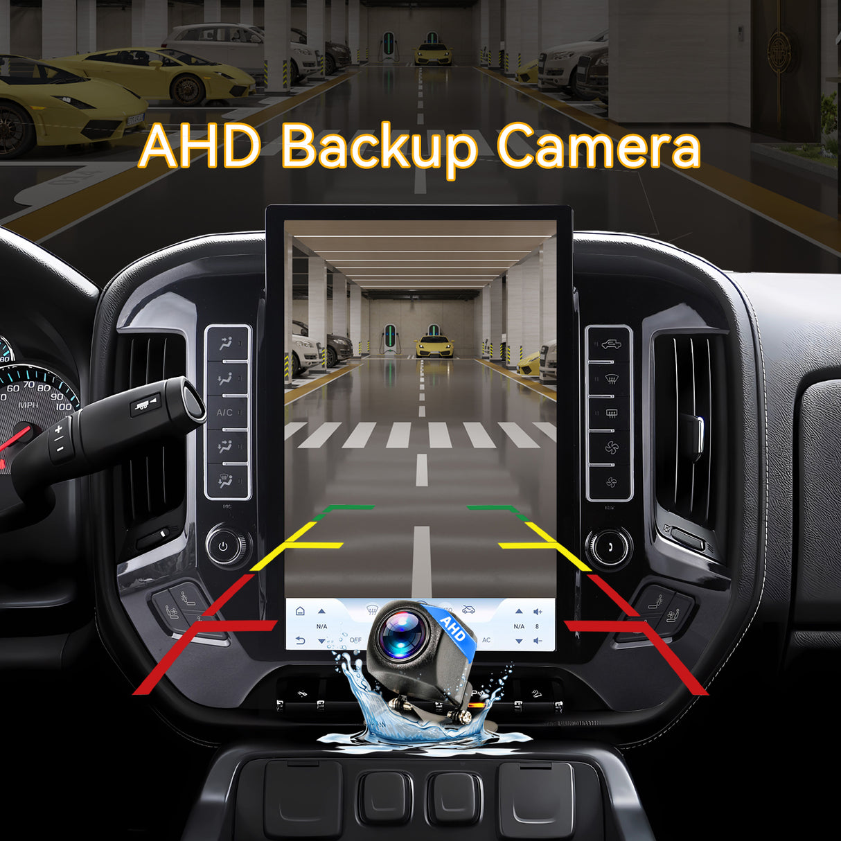 Car Stereo Radio with Android Auto Wireless Carplay for Chevrolet Silverado 2013-2019 GMC Sierra 2014-2020 Upgrade 2K Touchscreen Bluetooth WiFi GPS DSP AM FM Head Unit