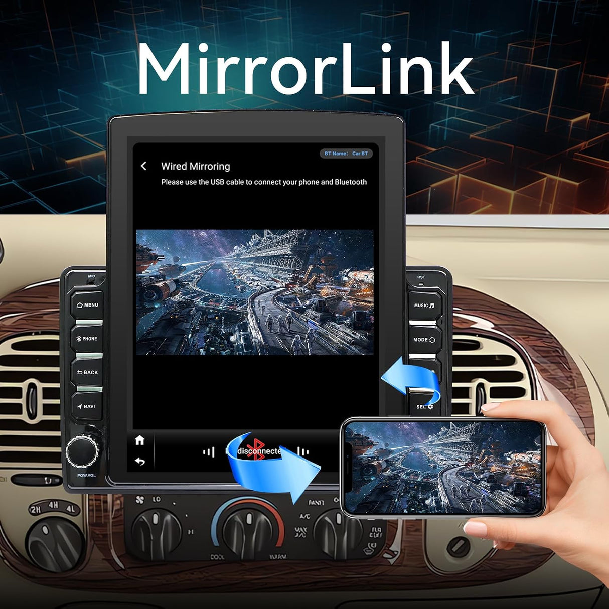 Android 14 Car Stereo Radio for Ford F150 1997-2003 Expedition 1997-2002 Wireless CarPlay & Android Auto AHD Backup Camera Upgrade Touch Screen GPS WiFi FM Bluetooth