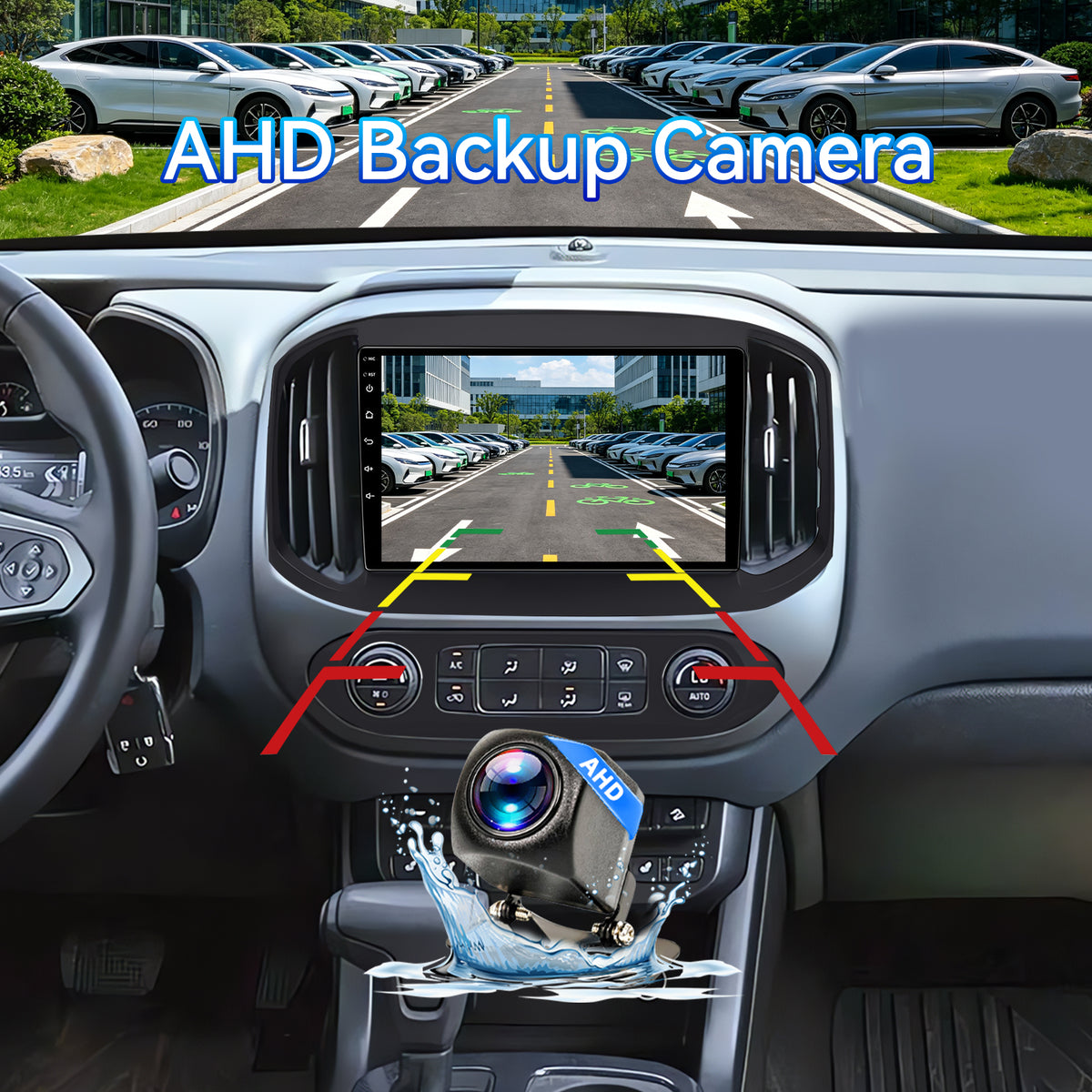 Car Stereo Radio for Chevrolet Colorado 2014 2015 2016 with Wireless CarPlay & Android Auto 9-Inch Touchscreen Bluetooth GPS WiFi FM RDS AHD Backup Camera