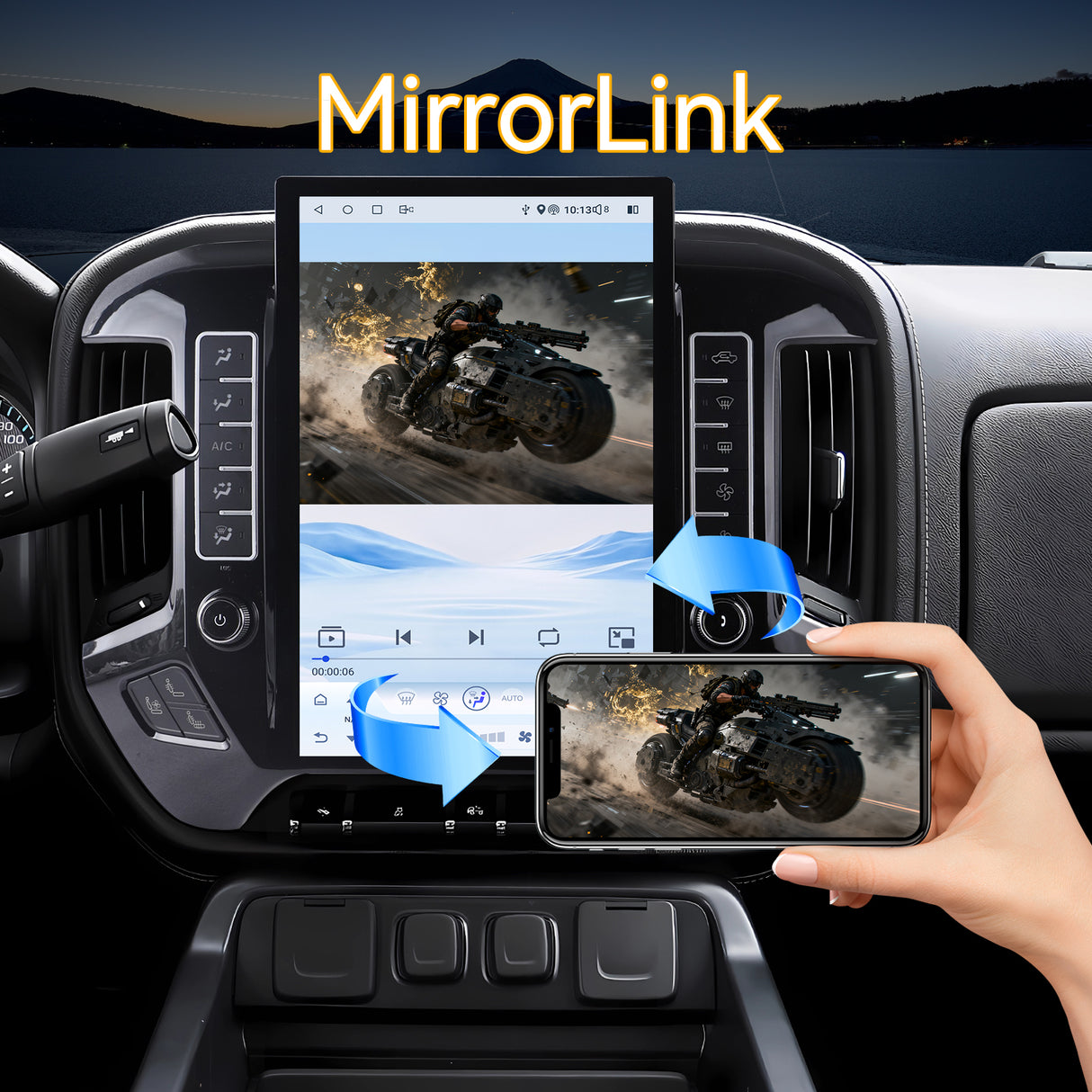 Car Stereo Radio with Android Auto Wireless Carplay for Chevrolet Silverado 2013-2019 GMC Sierra 2014-2020 Upgrade 2K Touchscreen Bluetooth WiFi GPS DSP AM FM Head Unit