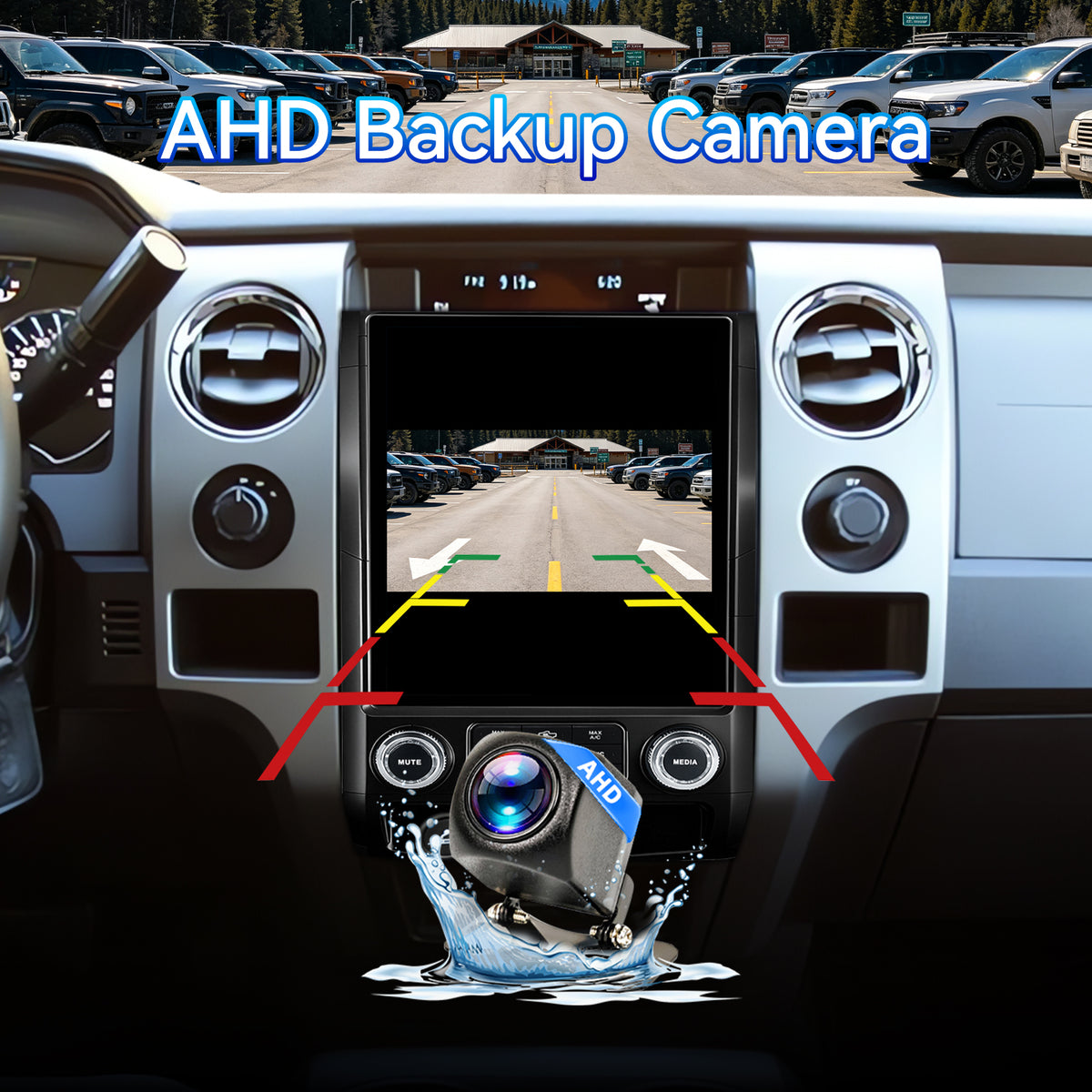 Car Stereo Radio for Ford F150 2009-2012 with Wireless CarPlay & Android Auto, T-Style 12.1" Touchscreen, 8 Core 4+64GB, Mirror Link WiFi Bluetooth FM DSP SWC Backup Camera