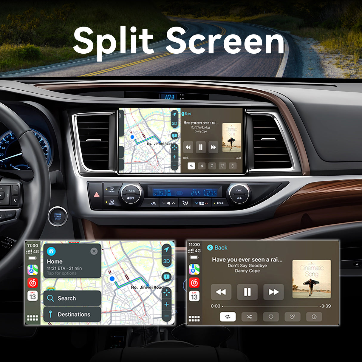 2026 2-in-1 Wireless CarPlay Adapter / Android Auto Dongle, 5.8GHz WiFi Auto Connection, Compatible with iOS12+ & Android11+