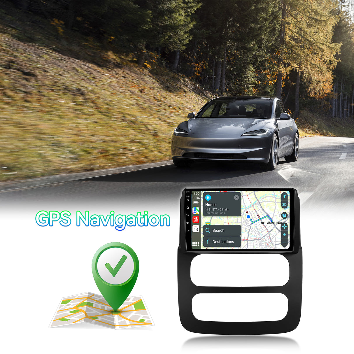 Android 13 4Core+64G ROM Car Stereo Radio Compatible with Dodge RAM 1500 2500 3500 2002 2003 2004 2005,9 Inch Touchscreen Head Unit Wireless Carplay Android Auto