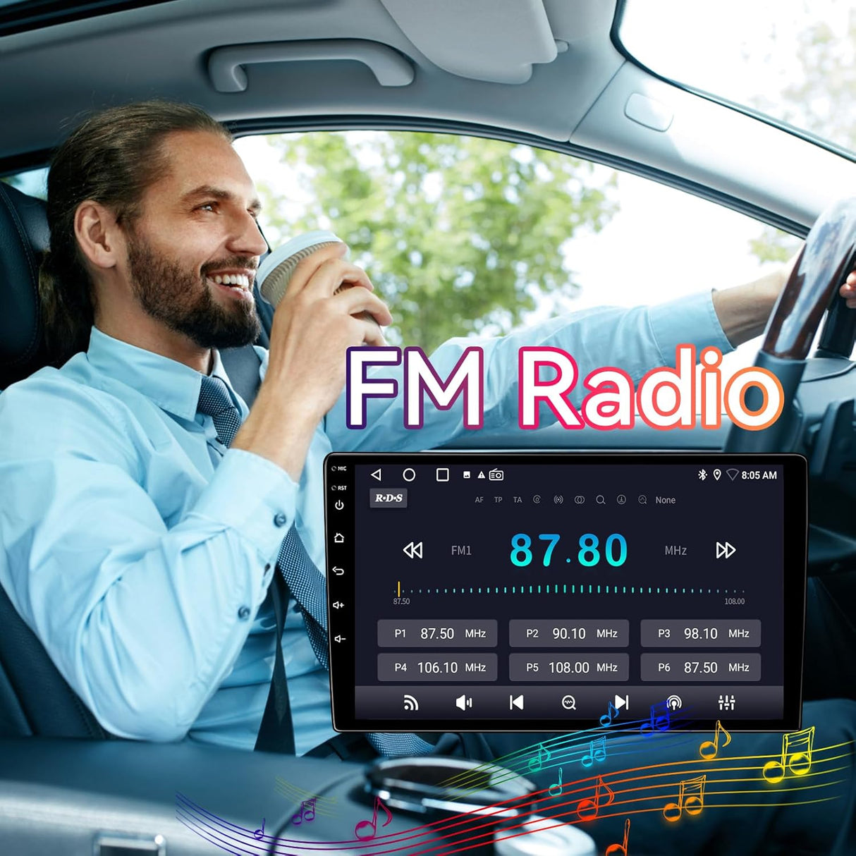 Car Radio for Ford F150 2004-2008/Ford Expedition 2007-2014/Edge 2007-2010, QLED HD Touchscreen, Wireless CarPlay/Android Auto, GPS, 5G WiFi, SWC, AHD Backup Camera