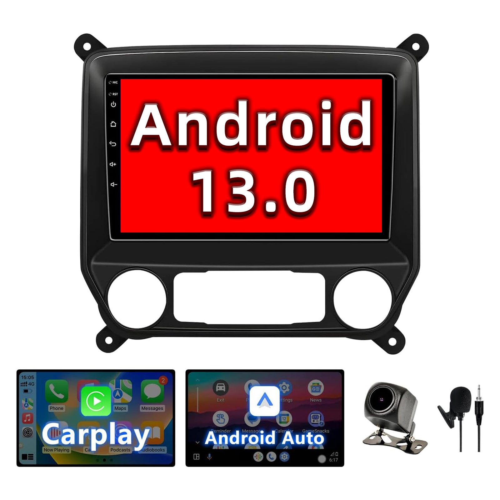 Binize Android 13 Car Unit for 2014 2015 2016 2017 2018 Chevy Silverad