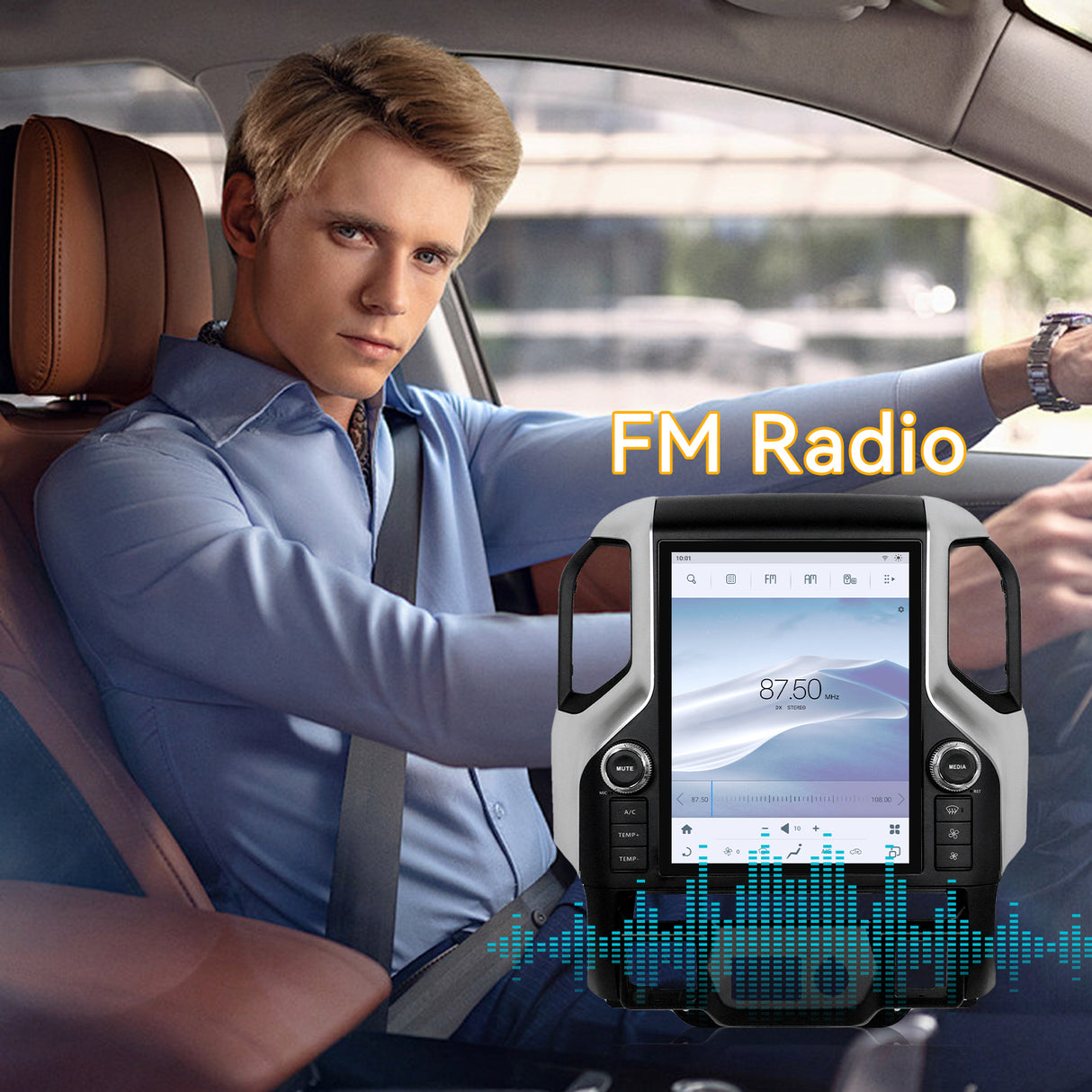 Car Stereo Radio 8-Core Qualcomm CPU, with Android Auto Wireless Carplay for Chevy Silverado 2019-2021 Upgrade 2K Touchscreen Bluetooth WiFi GPS DSP AM FM Head Unit (only fit original 7inch without BOSE)