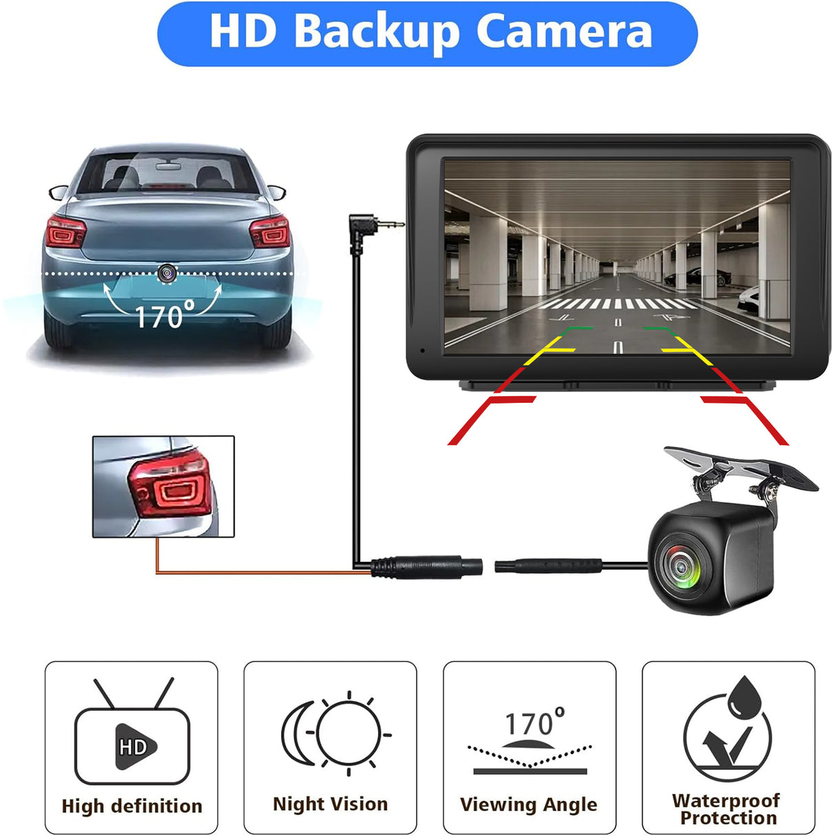 Binize Radio portátil Navegación GPS Compatible con CarPlay y Android AUTO