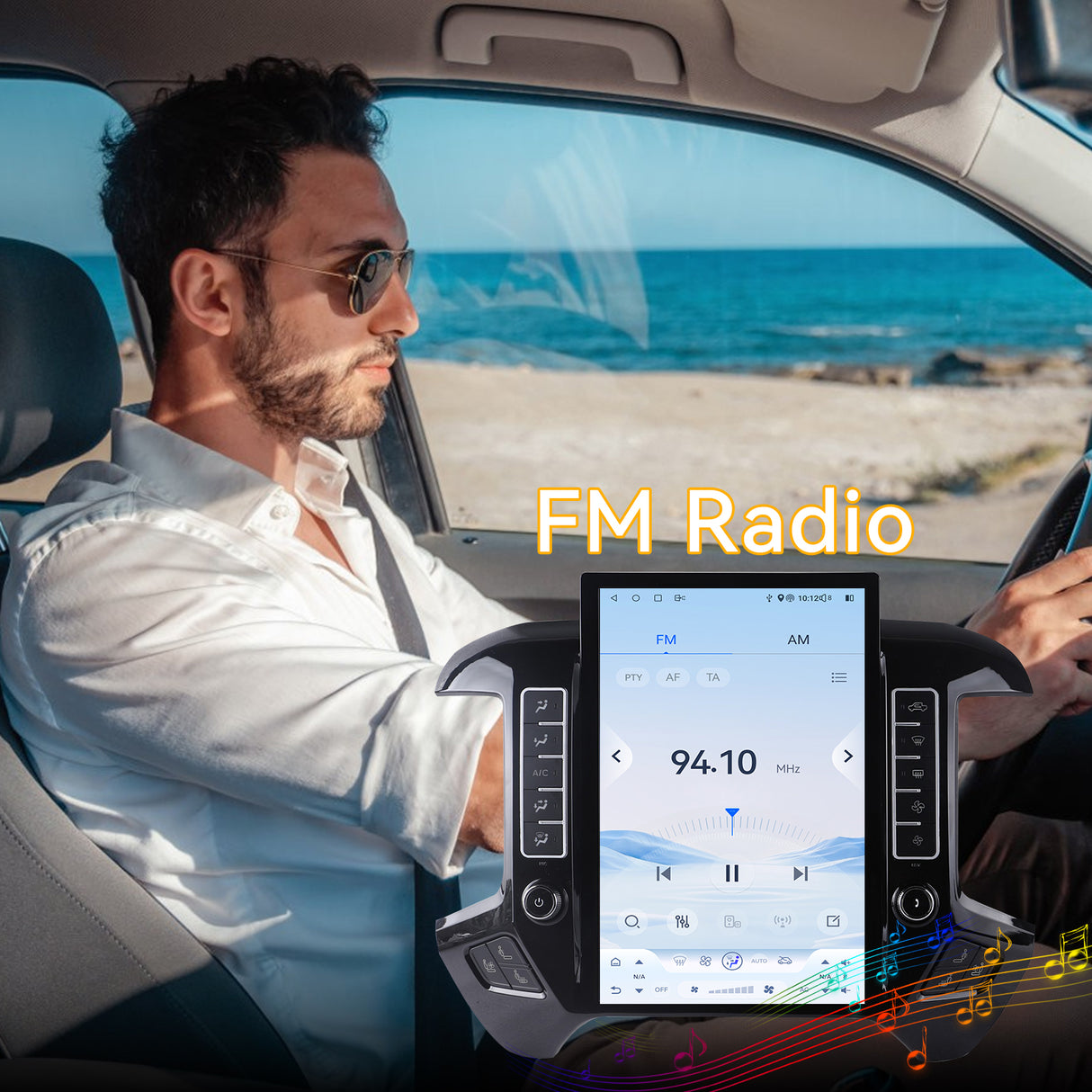 Car Stereo Radio with Android Auto Wireless Carplay for Chevrolet Silverado 2013-2019 GMC Sierra 2014-2020 Upgrade 2K Touchscreen Bluetooth WiFi GPS DSP AM FM Head Unit