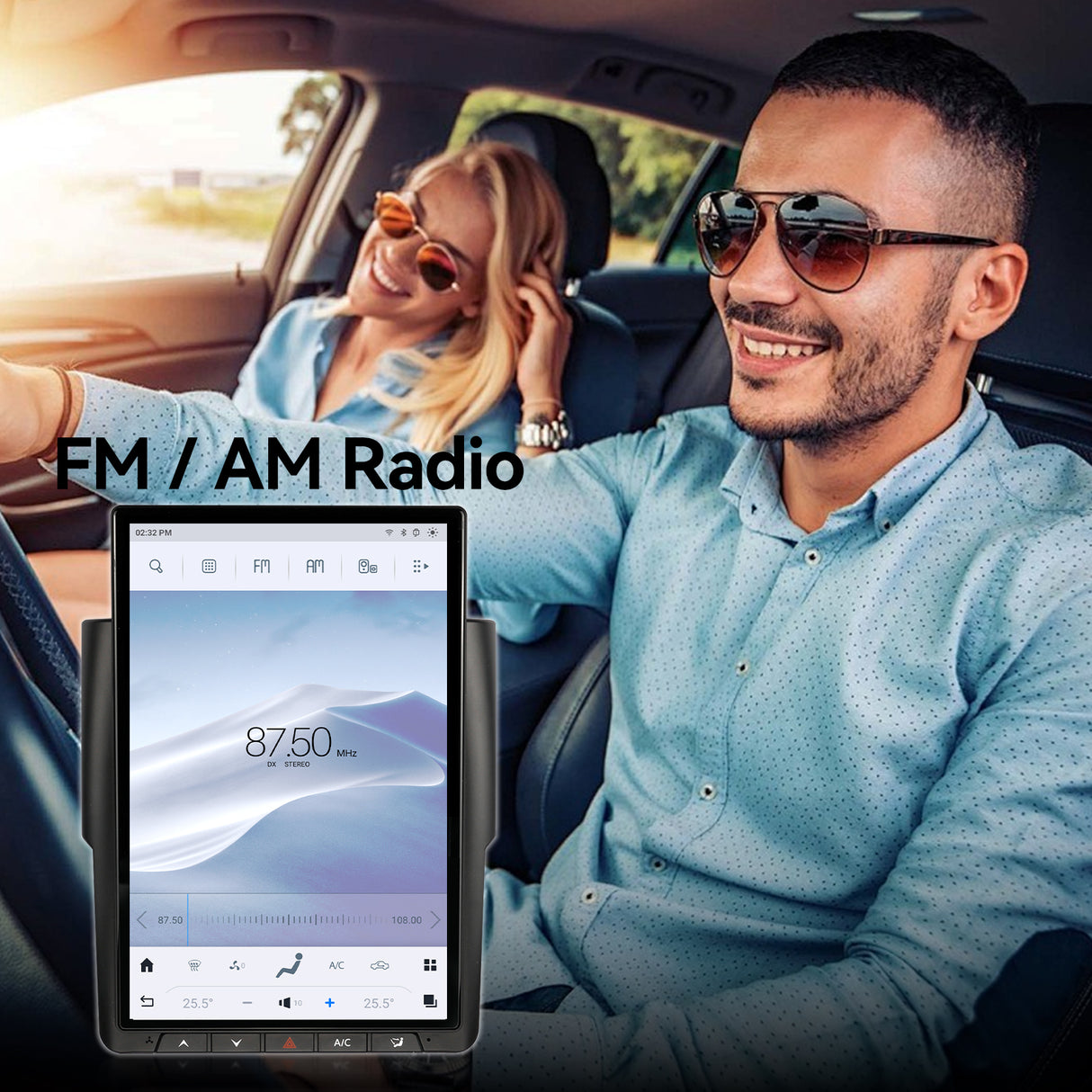 Car Stereo Radio with Android Auto Wireless Carplay for Dodge RAM 1500 2500 3500 2013-2018 Tesla Style Touch Screen Bluetooth WiFi GPS DSP AM FM Head Unit