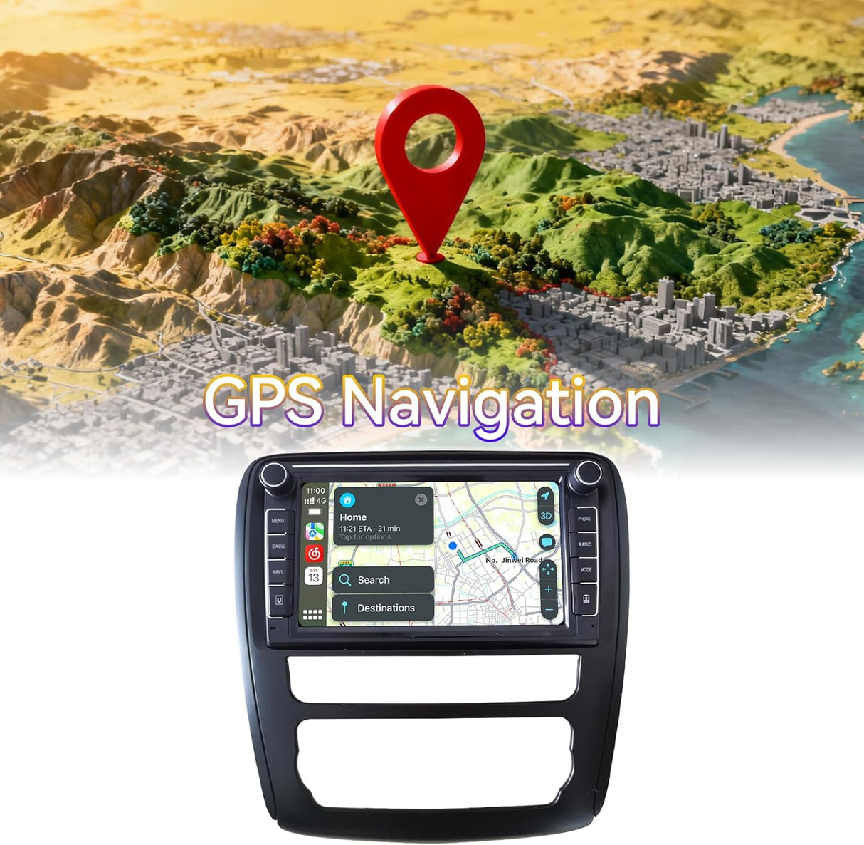 Android 14 Car Stereo for Buick Enclave 2013-2017 Upgrade Wireless CarPlay & Android Auto AHD Backup Camera GPS SWC FM WiFi Bluetooth