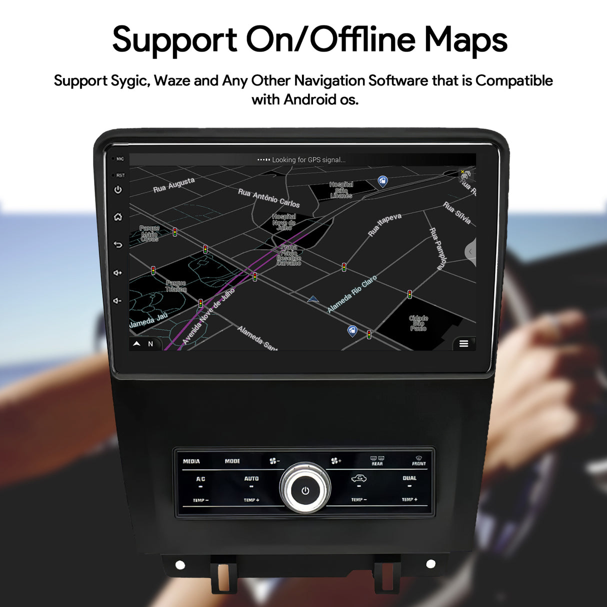 Binize 10 Inch Android 13 CarPlay Radio Car Stereo for Ford Mustang 2010 2011 2012 2013 2014