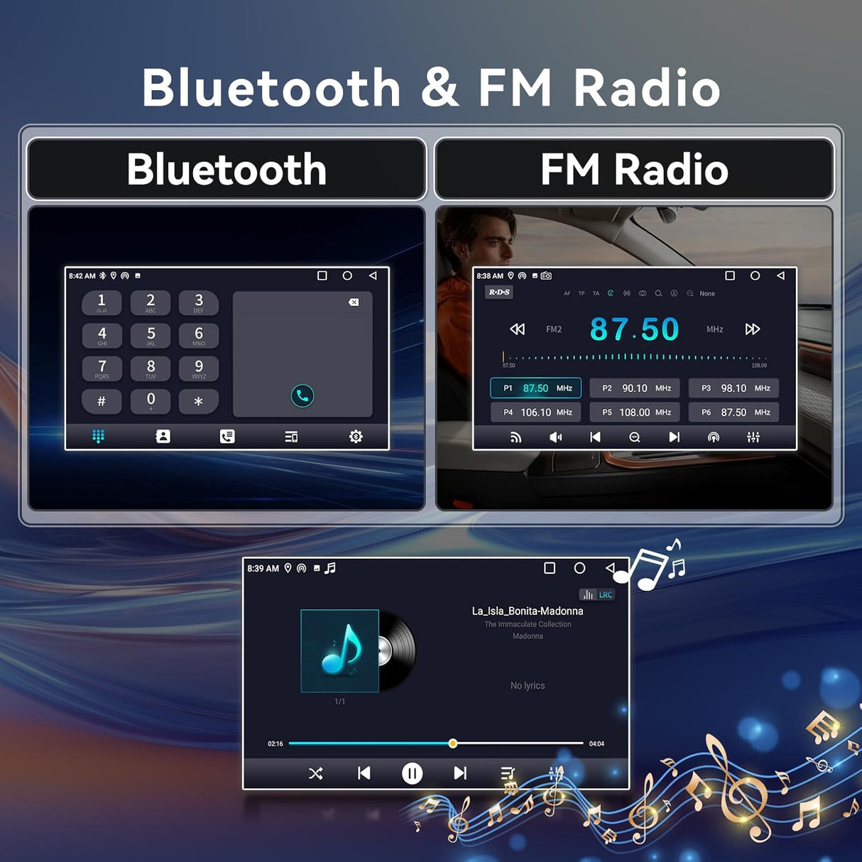 Car Stereo Radio for Nissan Rogue 2014 2015 2016 2017 2018 Manual AC Wireless CarPlay & Android Auto AHD Backup Camera GPS SWC WiFi Bluetooth
