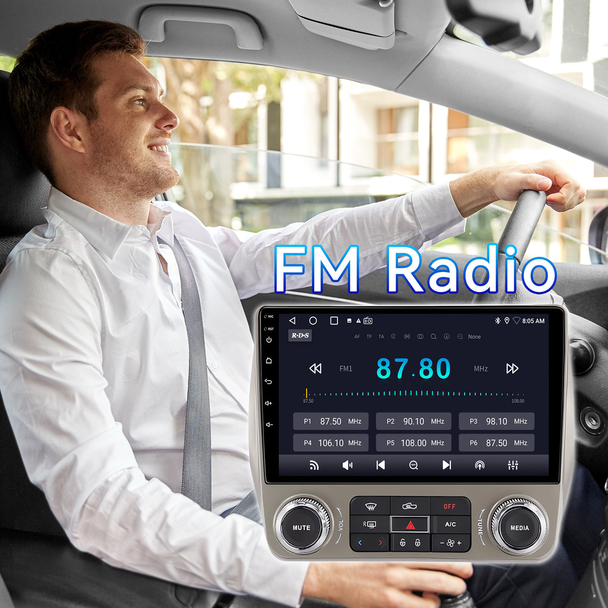 Car Stereo Radio for Chevrolet Camaro 2010-2015 with Wireless CarPlay & Android Auto 9-Inch Touchscreen 5G WiFi Bluetooth 5.0 GPS SWC Backup Camera