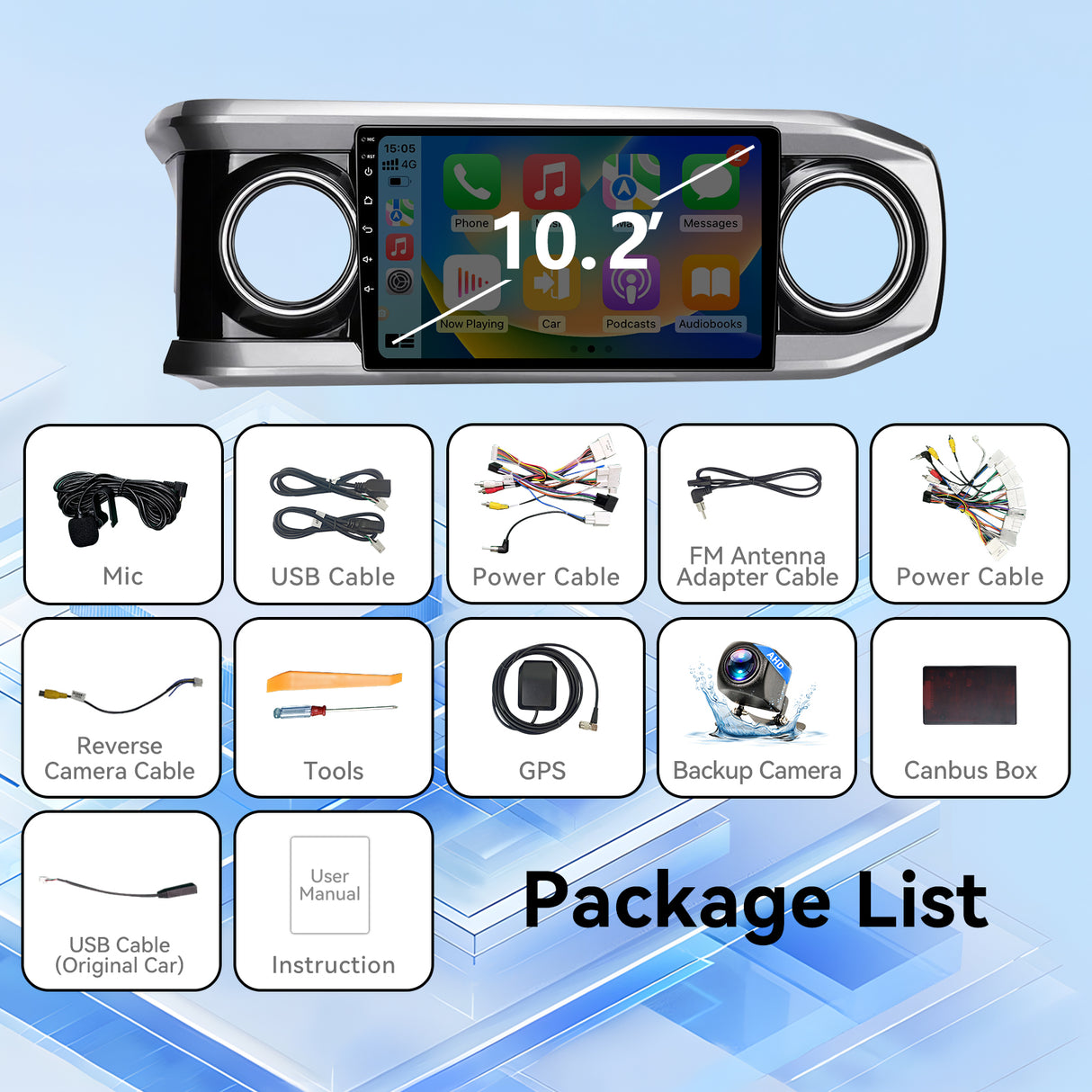 BINIZE Android 13 Car Stereo Compatible with Toyota Tacoma 2016-2022 Radio