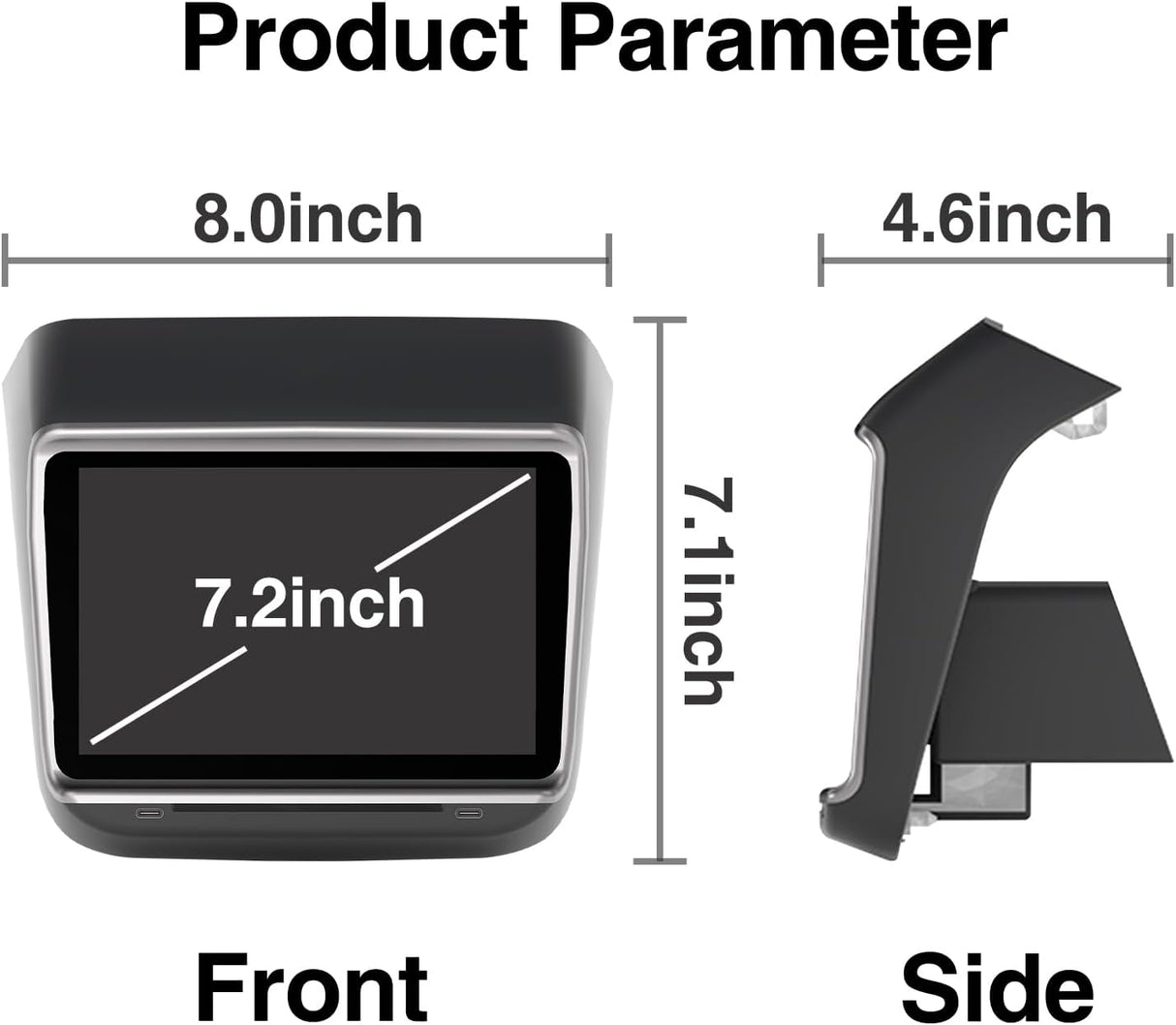 7.2 Inch Tesla Rear Screen for Model 3 & Model Y with CarPlay