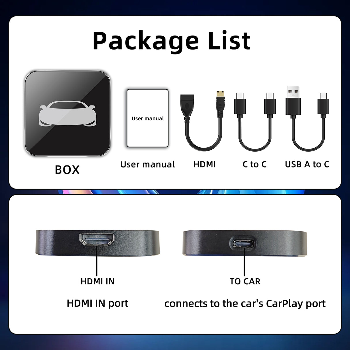 Binize Car TV Adapter Pro- HDMI Multimedia & Wireless CarPlay Adapter Supports Fire TV Stick, Google TV Stick for Cars with Factory wired CarPlay