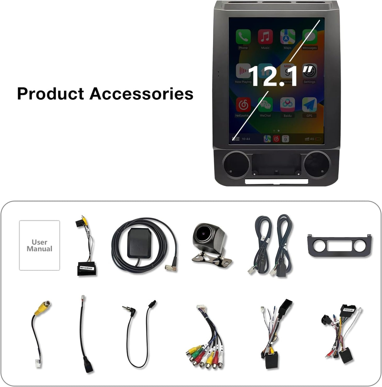 Android 13 Car Stereo for Ford F150 2016-2021, 4G+64GB Touchscreen Car Radio Support Wireless Carplay/Android Auto, GPS Navigation, SWC,EQ/DSP,Backup Camera