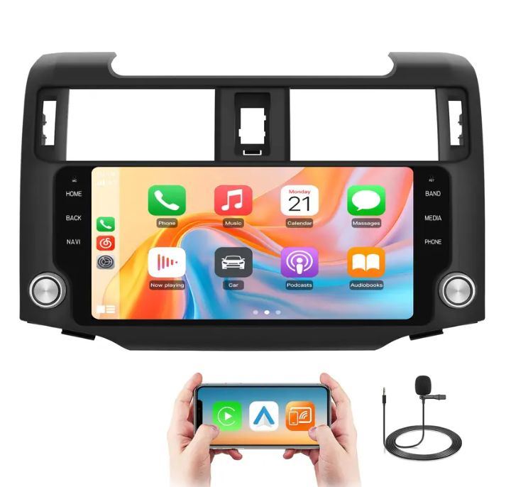 Car Stereo Radio for Toyota 4Runner 2009-2019 with wireless CarPlay and Android Auto GPS / WiFi / SWC / Mirror Link / Bluetooth and AHD Backup Camera