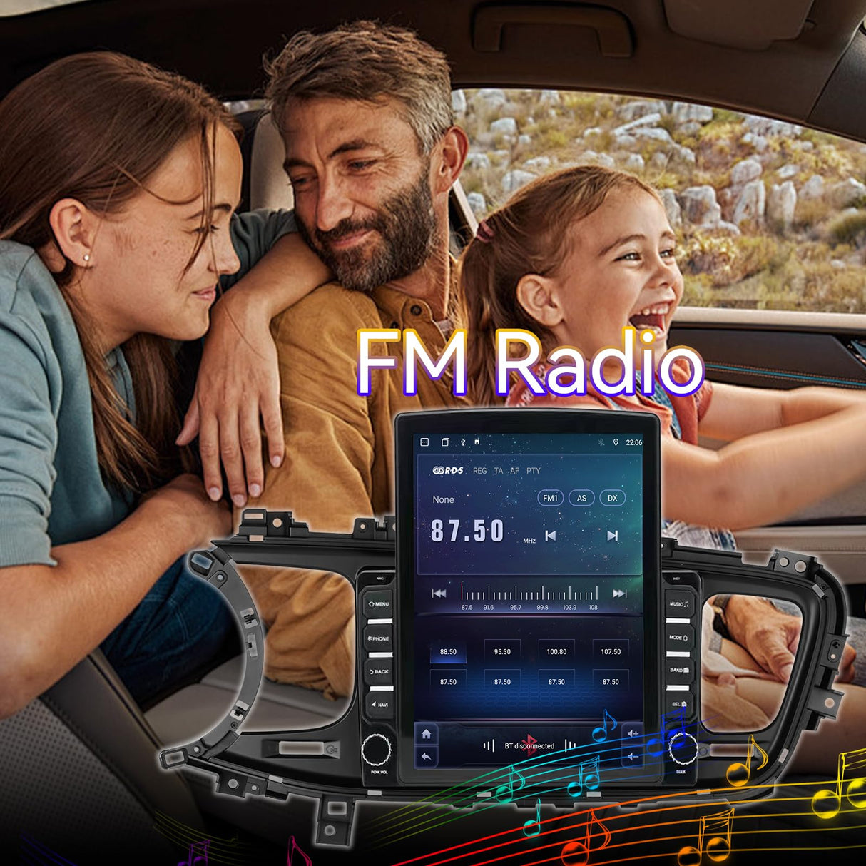 Binize Android 13 Car Stereo Radio Head Unit Compatible with Kia Optima K5 2013 2014 2015 9.7" Touch Screen Car Audio Receiver with CarPlay & Android Auto GPS WiFi Buletooth Back Camera FM Mic 2+64G