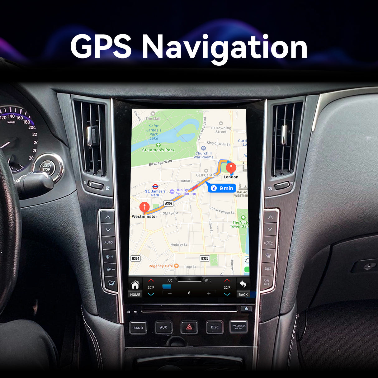 Android Car Stereo Radio Head Unit Compatible with Infiniti Q50 2015 2016 2017 2018 2019 12.1" Touch Screen Wireless CarPlay & Android Auto 8core 8G +128G