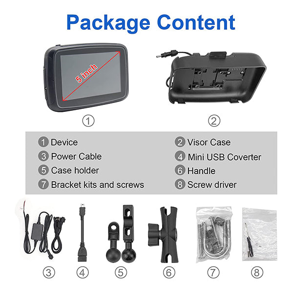 Binize Waterproof Apple CarPlay Motorcycle Head Unit with Dual BT