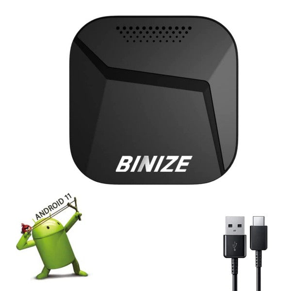 Binize AI Multimedia Video Box con adaptador inalámbrico Android Auto